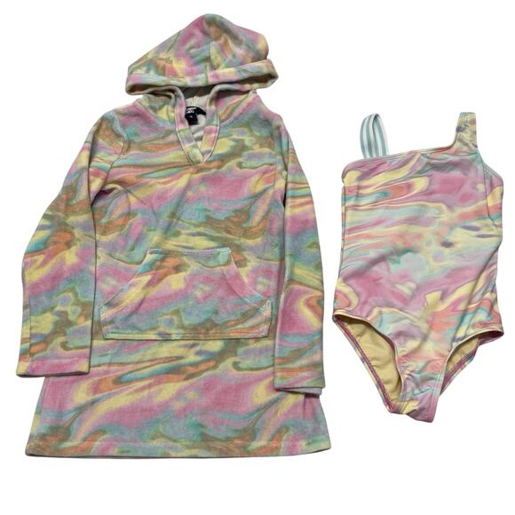 Lands End Swim Suit and Cover Up Girl's Size 3/4 - Picture 1 of 2